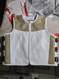Gucci Styled Breathable Genuine Leather vest