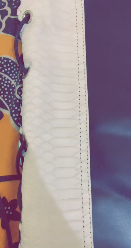 White and Black Patterned motorcycle cowhide Leather vests