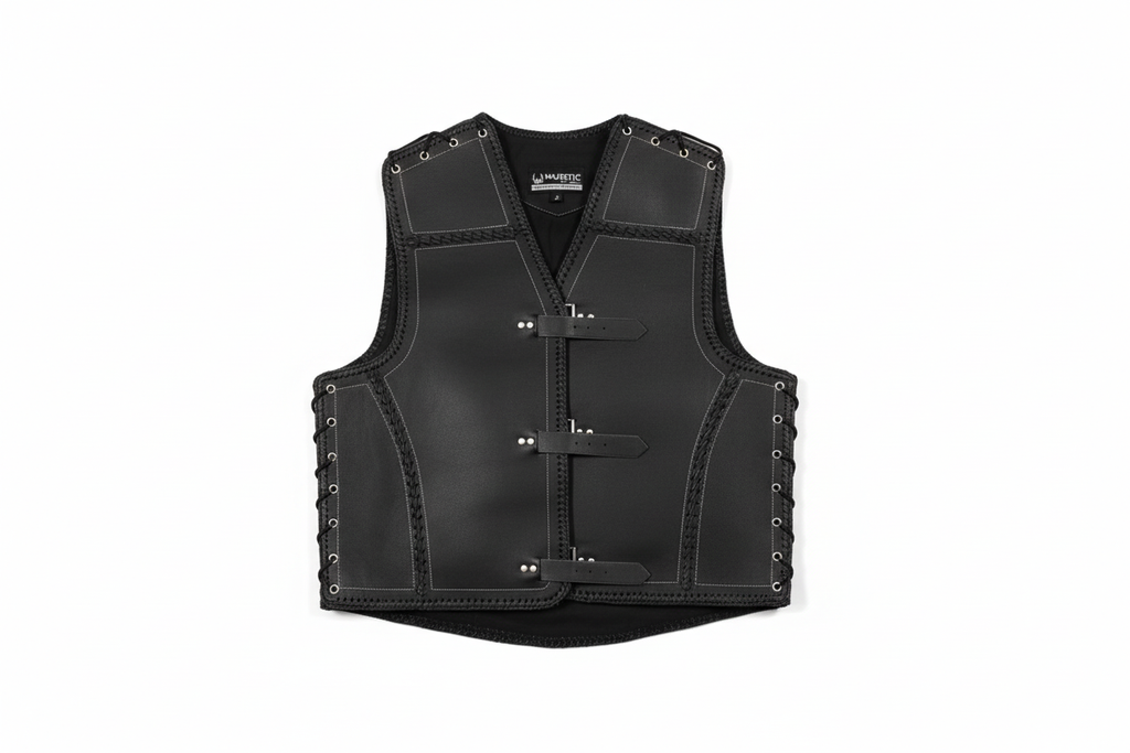 Professional Black Cowhide Vest